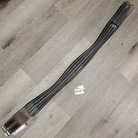 v.Thick Padded Leather Girth, 1x els *gc, clean, rubs, scuffs, creases, dust, stains, scratches, hairy seams
