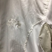 LS Show Sun Shirt, snap collar, mesh sleeves *gc/fair, seam puckers, dingy mesh, snags, undone stitching
