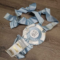 5 Show Ribbons *gc, crinkled, bent, mnr dirt, older, stains, threads
