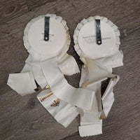 5 Show Ribbons *gc, crinkled, bent, mnr dirt, older, stains, threads
