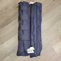 Front & Hind Nylon Quilt Tall Tube shaped Shipping Boots *vgc, dirty, hairy, older?
