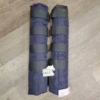 Front & Hind Nylon Quilt Tall Tube shaped Shipping Boots *vgc, dirty, hairy, older?
