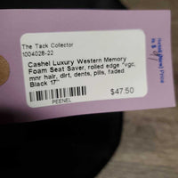 Luxury Western Memory Foam Seat Saver, rolled edge *vgc, mnr hair, dirt, dents, pills, faded