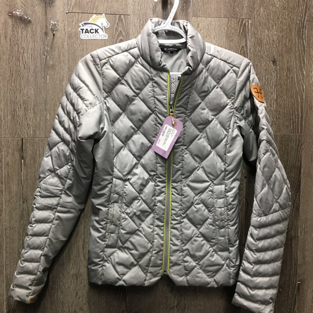 Quilt Jacket, zipper *vgc/gc, sm hole, stained sleeves