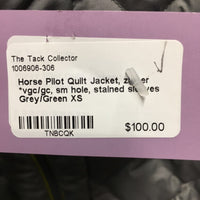 Quilt Jacket, zipper *vgc/gc, sm hole, stained sleeves
