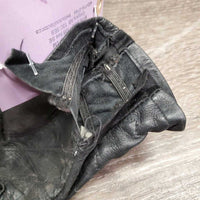 Leather Gloves *gc/fair, clean, dirt, stains, faded, rubs, pills, undone seam stitching
