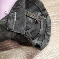 Leather Gloves *gc/fair, clean, dirt, stains, faded, rubs, pills, undone seam stitching
