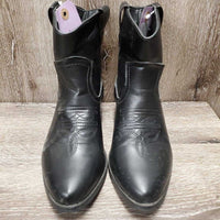 Synthetic Short Pointy Toe Western Boots *vgc, mnr dirt, scrapes & scratch
