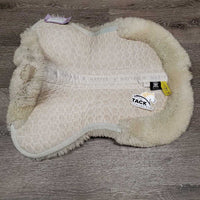 Sheepskin Half Pad *fair, clean, large bare spots, stains, clumpy, dingy, pills, mnr puckers, threads
