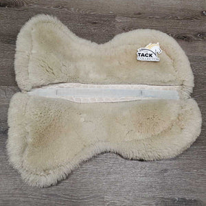 Sheepskin Half Pad *fair, clean, large bare spots, stains, clumpy, dingy, pills, mnr puckers, threads