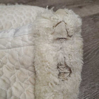 Sheepskin Half Pad *fair, clean, large bare spots, stains, clumpy, dingy, pills, mnr puckers, threads