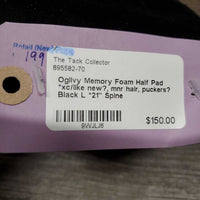 Memory Foam Half Pad *xc/like new?, mnr hair, puckers?

