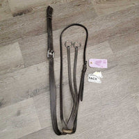 Flat Leather Running Martingale, stopper *gc, dirty, film, stiff, dry
