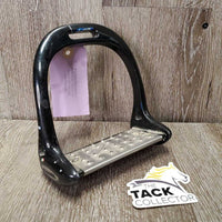 1 ONLY Hvy Stirrup Iron, grips *gc, scuffs, peeled paint, mnr dirt, dings
