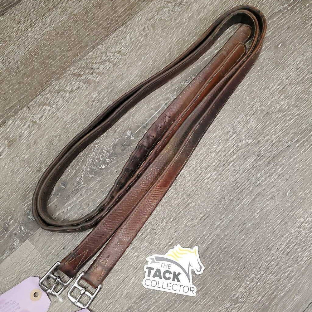 Soft Thick Nylon Lined Stirrup Leathers *gc, dry, dents, rubs, older, scrapes, rubs