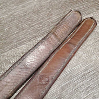 Soft Thick Nylon Lined Stirrup Leathers *gc, dry, dents, rubs, older, scrapes, rubs