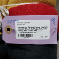 Fleece Keyhole Quarter Sheet, tail *vgc, hair, pills, dusty, mnr stains, dirt