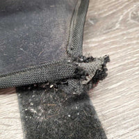 Pr Closed Boots, velcro *gc/fair, dirt, stains, older, crumpled & bent bottoms, torn/frayed end
