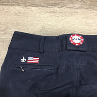 Euro Seat Breeches *gc/fair, mnr hair & stains, faded, stretched & puckered seams, broken seat elastics
