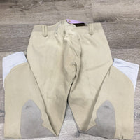 EuroSeat Breeches *gc, mnr hair, puckers, discolored seat & legs, older
