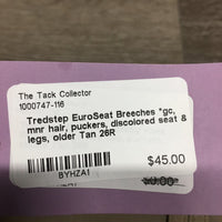 EuroSeat Breeches *gc, mnr hair, puckers, discolored seat & legs, older
