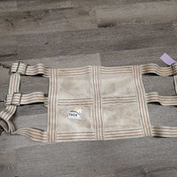Cotton Web Closed Stall Guard, snaps *gc, dirt, hair, stains, stiff snaps, dingy, rust
