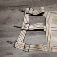 Cotton Web Closed Stall Guard, snaps *gc, dirt, hair, stains, stiff snaps, dingy, rust