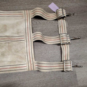 Cotton Web Closed Stall Guard, snaps *gc, dirt, hair, stains, stiff snaps, dingy, rust
