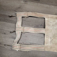 Cotton Web Closed Stall Guard, snaps *gc, dirt, hair, stains, stiff snaps, dingy, rust
