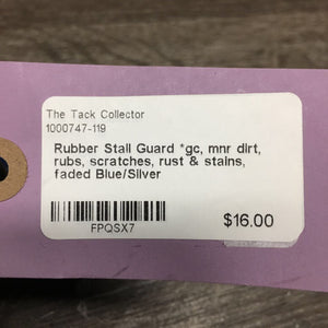 Rubber Stall Guard *gc, mnr dirt, rubs, scratches, rust & stains, faded
