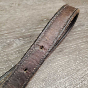 Thick Leather Halter, snap *gc/fair, stiff, scraped edges, dry, stains, older, residue