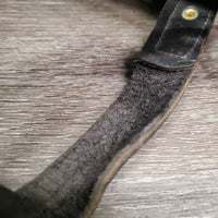 FS Padded Double Leather Halter, snap, adj *gc/fair, repaired throat, cracking, dirt, residue