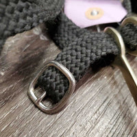 Pr Hvy POW Spurs, Wide Braided Nylon Spur Straps *vgc, older, mnr scuffs, stains, scratches, rubs & dirty straps
