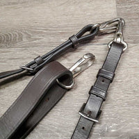 Leather & Elastic Breastplate, Running Attach, snaps *xc/vgc, clean, mnr residue/gunk, scratches, stains & hair
