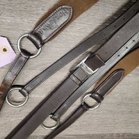 Leather & Elastic Breastplate, Running Attach, snaps *xc/vgc, clean, mnr residue/gunk, scratches, stains & hair
