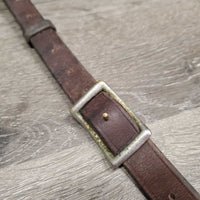 Leather & Elastic Breastplate, Snaps, Running Martingale Attach *gc, dirt, stains, hair, xholes, thin fleece, older, mnr faded