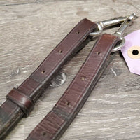 Leather & Elastic Breastplate, Snaps, Running Martingale Attach *gc, dirt, stains, hair, xholes, thin fleece, older, mnr faded
