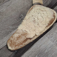 Leather & Elastic Breastplate, Snaps, Running Martingale Attach *gc, dirt, stains, hair, xholes, thin fleece, older, mnr faded
