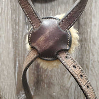 Rsd Figure 8 Bridle, Rubber Reins *gc, mnr dirt, dry, dents, rubs, stiff, tape residue, NO CHEEKS
