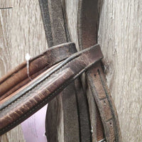 Rsd Figure 8 Bridle, Rubber Reins *gc, mnr dirt, dry, dents, rubs, stiff, tape residue, NO CHEEKS
