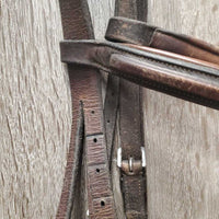 Rsd Figure 8 Bridle, Rubber Reins *gc, mnr dirt, dry, dents, rubs, stiff, tape residue, NO CHEEKS
