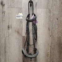 Soft Rsd Padded Bridle, Bling, Buckles *gc, NO Flash, clean & mnr dirt, tape residue, xholes
