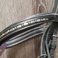 Soft Rsd Padded Bridle, Bling, Buckles *gc, NO Flash, clean & mnr dirt, tape residue, xholes
