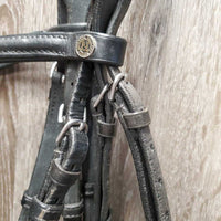 Rsd Padded Monocrown Bridle, Crank, Flash *vgc/gc, clean, mnr faded, creased, crackles, loose keepers, stiff, rubs & film, dry, older
