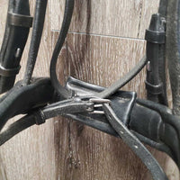 Rsd Padded Monocrown Bridle, Crank, Flash, Plain Reins *vgc/gc, clean, mnr faded, creased, crackles, loose keepers, stiff, rubs & film, dry, older

