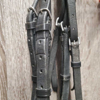 Rsd Padded Monocrown Bridle, Crank, Flash, Plain Reins *vgc/gc, clean, mnr faded, creased, crackles, loose keepers, stiff, rubs & film, dry, older
