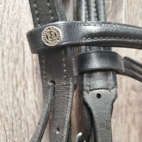 Rsd Padded Monocrown Bridle, Crank, Flash, Plain Reins *vgc/gc, clean, mnr faded, creased, crackles, loose keepers, stiff, rubs & film, dry, older
