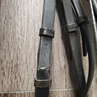 Rsd Padded Monocrown Bridle, Crank, Flash, Plain Reins *vgc/gc, clean, mnr faded, creased, crackles, loose keepers, stiff, rubs & film, dry, older
