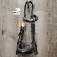 Rsd Padded Monocrown Dressage Bridle, Buckles, Crank *gc, NO Flash, clean, mnr dents, edge scrapes, rubs & scratches
