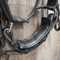 Rsd Padded Monocrown Dressage Bridle, Buckles, Crank *gc, NO Flash, clean, mnr dents, edge scrapes, rubs & scratches
